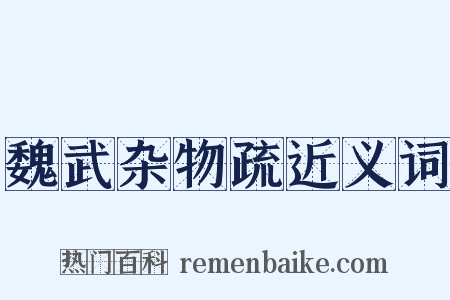 魏武杂物疏近义词是什么意思的图片
